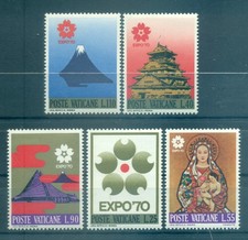 Vatican 1970 - Y & T n. 497/501 - EXPO '70 (Michel n. 556/60)
