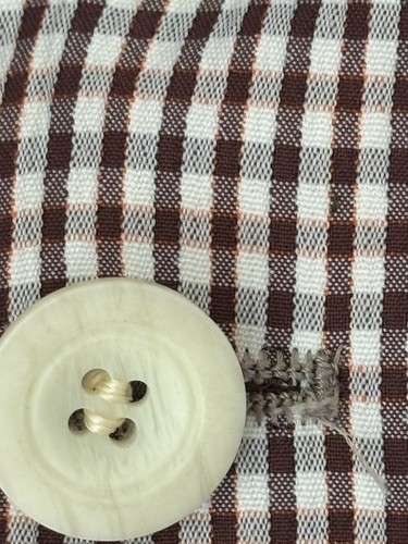 Vintage 70s Jacket Leisure Suit Blazer Sport Coat Brown Plaid Mens 40 Medium - Picture 2 of 8