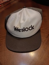 Vintage Weslock Puma Cap Co. Hat Snapback Brown USA MADE Trucker