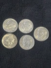 Lot of 5  Silver Roosevelt Dime Very  fine condition 1964
