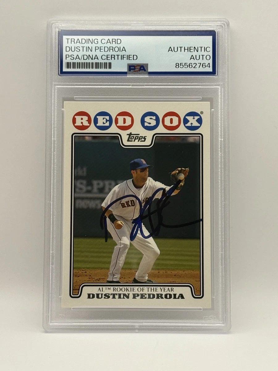 Topps Dustin Pedroia Autographed Baseball Sports Trading Cards