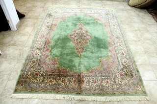 9X12 1960s MASTERPIECE MINT 300 KPSI HAND KNOTTED VEGETABLE DYE WOOL KERMANN RUG