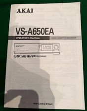Akai VS-A650EA Manual