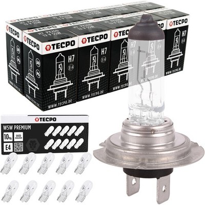 10x TECPO GLÜHBIRNE AUTO LAMPE 12V 55 WATT PX26d GLÜHBIRNE PREMIUM HALOGENLAMPE