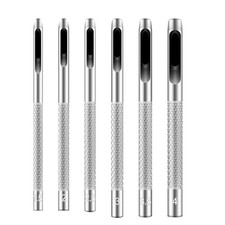 Hollow Leather Hole Punch Set with 6PCS Steel Tools 1.5mm4mm Hole Punch Tool...