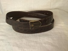 Yacare Industrias Argentinas Belt. Metal Buckle Genuine Alligator Skin 46  x1  