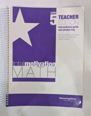 Motivation Math Level 5 Teacher Edition Mentoring Minds Texas STAAR TEKS Grade 5