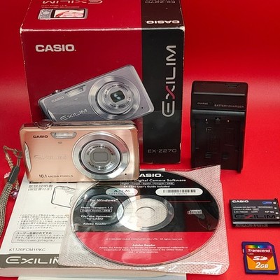 [English OK NEAR MINT +Box] Casio Exilim EX-Z270 10.1MP CCD Digital Camera JAPAN