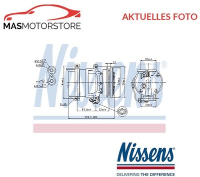 KOMPRESSOR KLIMAANLAGE NISSENS 89108 P FÜR ZAZ SENS,CHANCE 1.3 1.3L 52KW