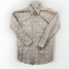 Vintage 1960  s Dee Dee Checkered Pearl Snap Sawtooth Button Up Shirt