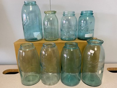 Lot of 8 - Error Misprint Flaws Bubbles Mason s Ball Jar