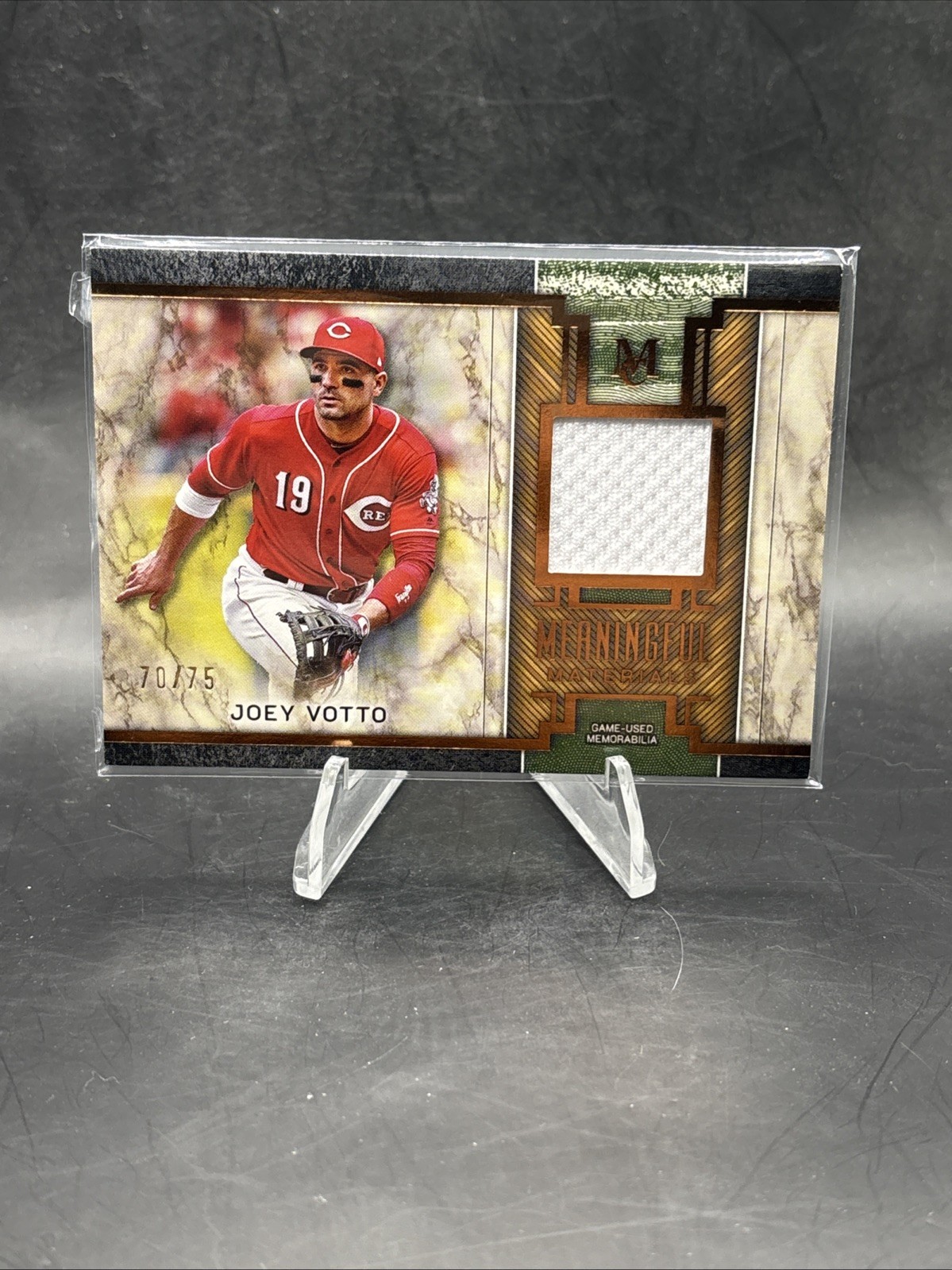 2025 Topps Museum Meaningful Material Game Used Jersey Joey Votto /75