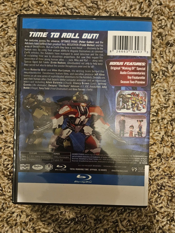 Transformers Prime: Season One Blu-ray *Shout Factory*  OOP SEE DESCRIPTION - Image 2 of 4