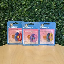 3X Gerber Soft Round Pacifier, VINTAGE 2000 Multi Color Hard to Find Style
