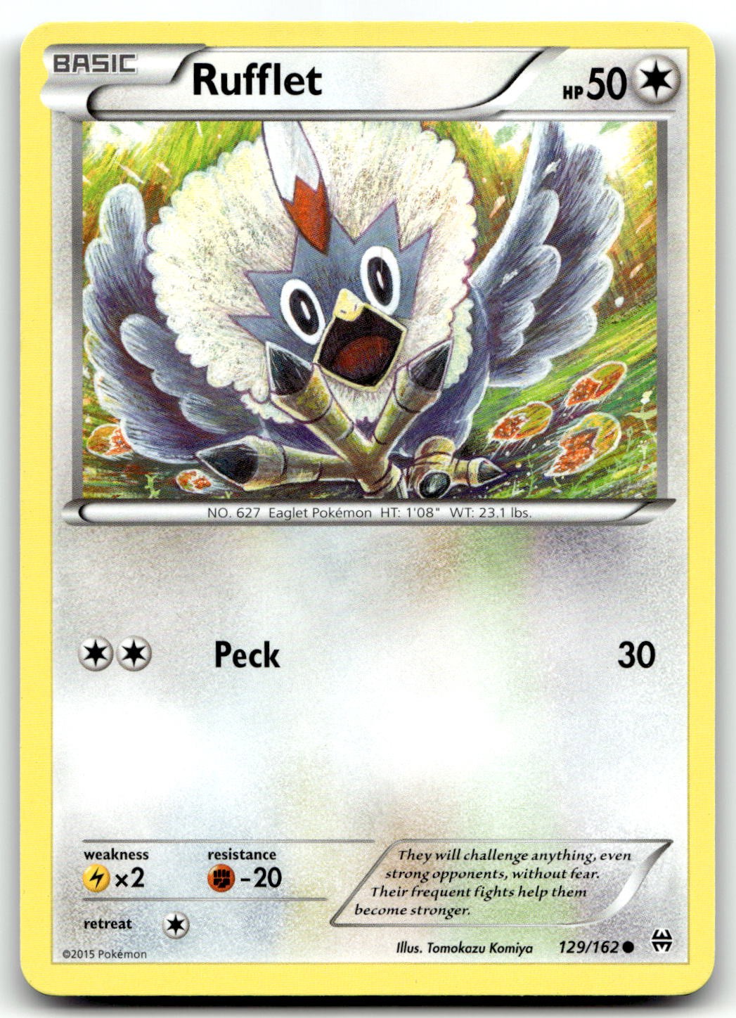 Rufflet 129/162 XY - BREAKthrough Common Normal Pokemon TCG LP