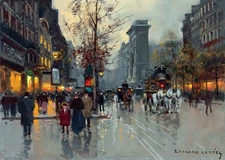 The Saint-Denis Gate, Paris Painting by Edouard Leon Cortes Reproduction