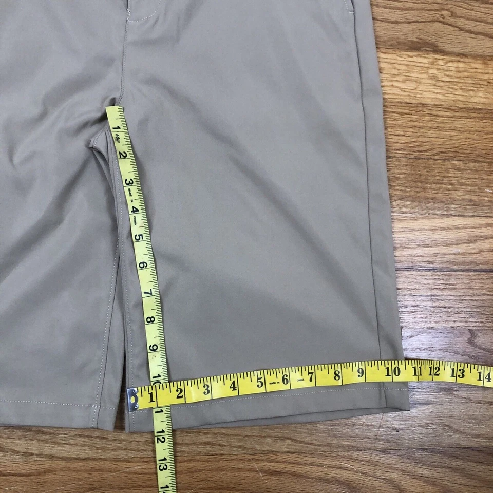 Lands End Niños 20 Uniforme Escolar Plano Frontal Cremallera Bolsillo Gris Ajustable Cintura Pantalones Cortos Foto 3 de 4