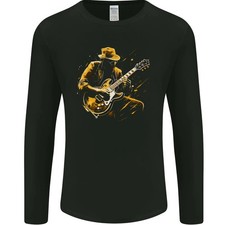 Gildan 64400 Camiseta Manga Larga Hombre Cuello Redondo Negra