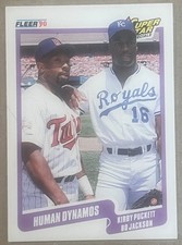 ungraded Human Dynamos: Kirby Puckett / Bo Jackson #635 1990 Fleer baseball card