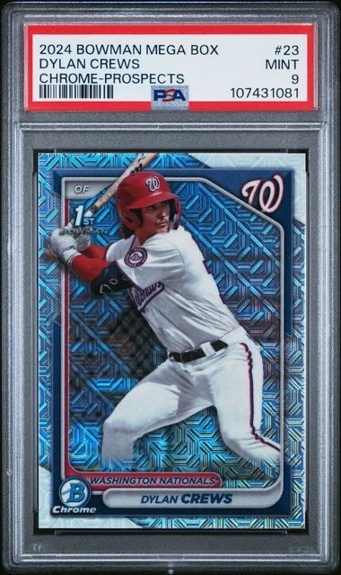 Dylan Crews 2024 Bowman Mega Box Chrome Prospects #23 PSA 9 Mint