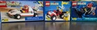 3 Sets Vintage LEGO System: Shark Scout 6115, Slick Racer 6546 & Buggy 6518 New