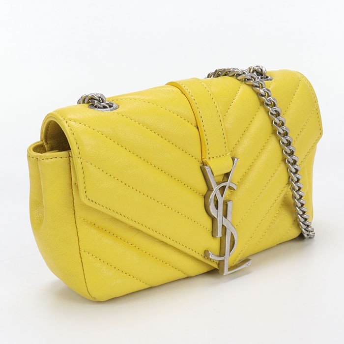 Borsa a tracolla SAINT LAURENT 399289 logo YSL catena tracolla pelle donna