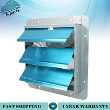 14inch Shutter Exhaust Ventilation Fan 1950 CFM Wall Mount for Garage Shop Attic