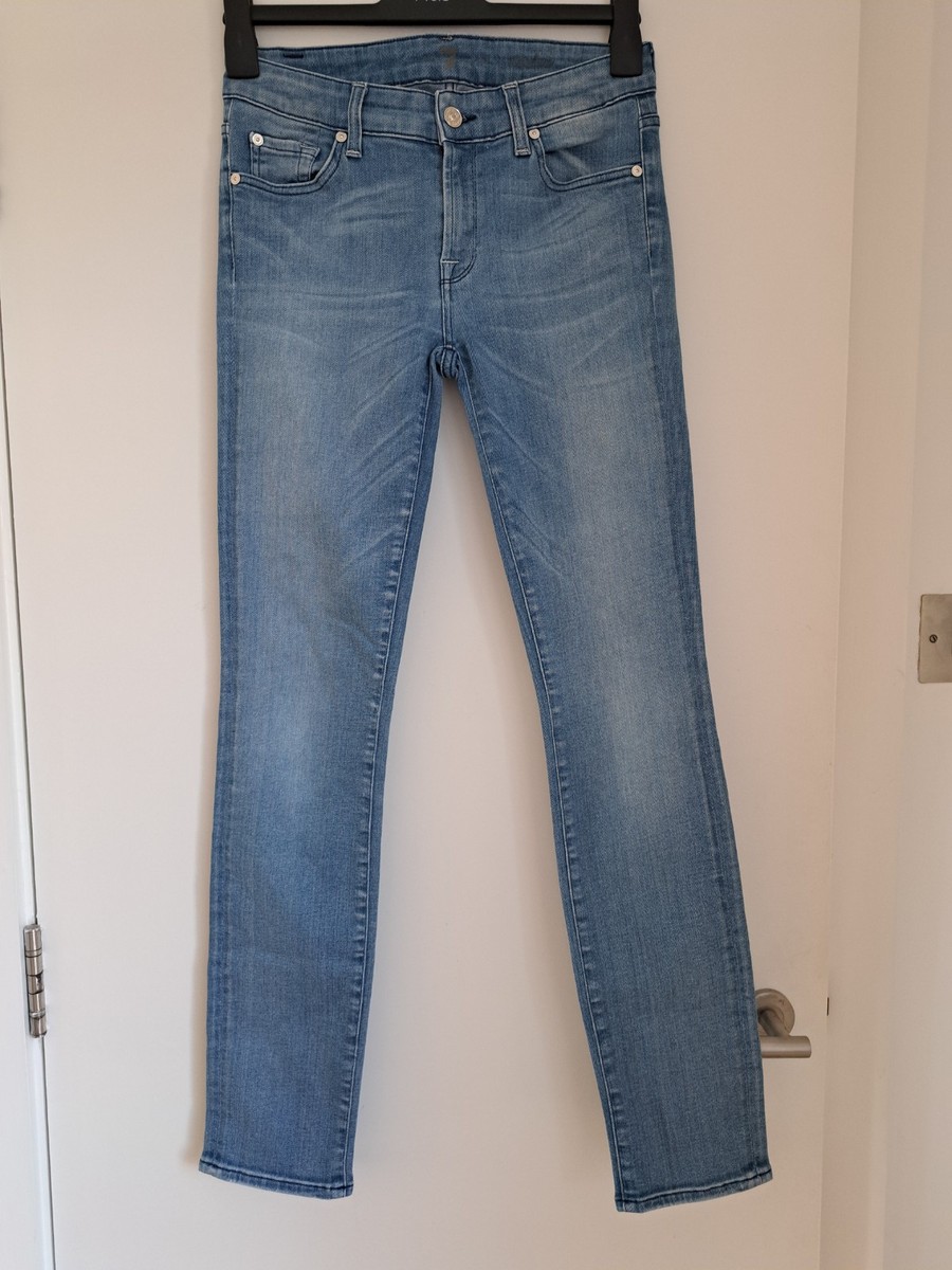 Womens Jeans Slim Fit For All Mankind Cristen Stretch Blue Wash W29 L32