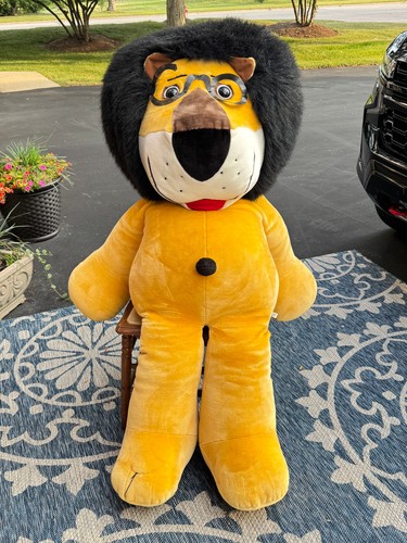 RARE HUGE Hubert Harris Bank Lion Stuffed Animal Plushie 5 FEET 20 LBS HTF