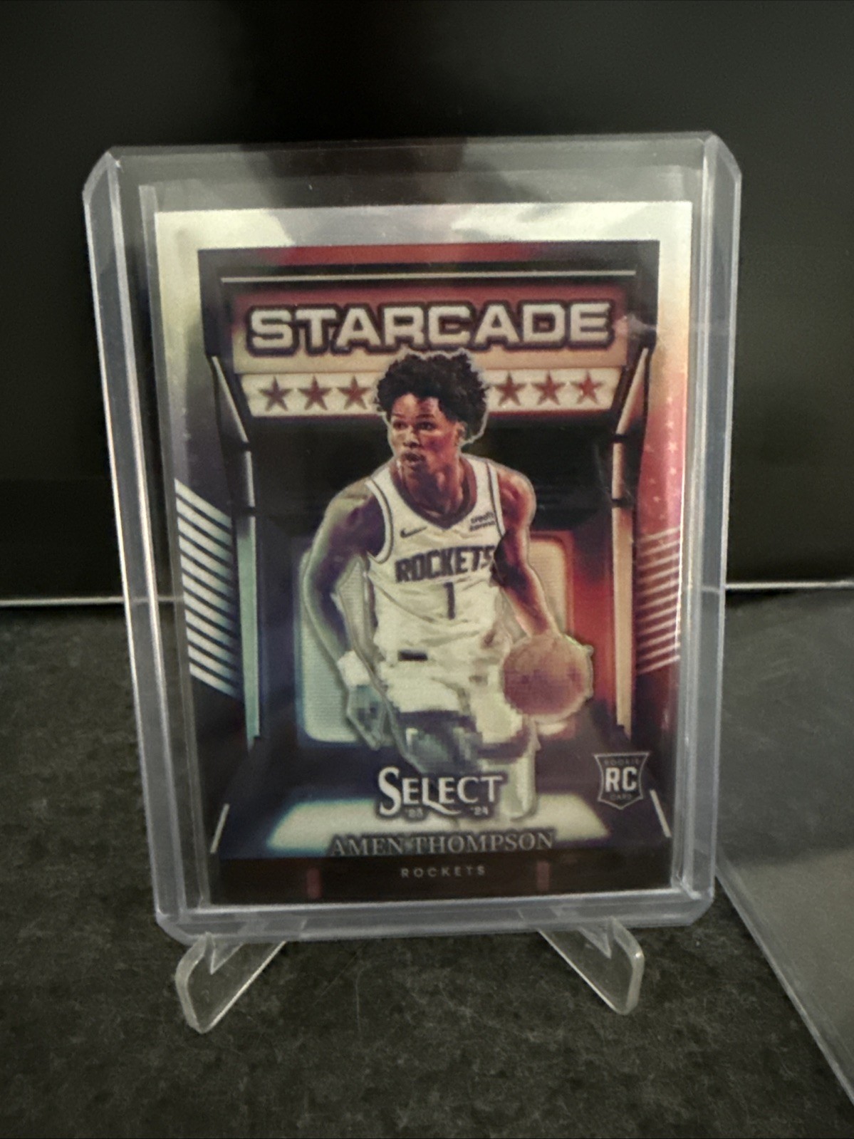 2023-24 Select NBA Amen Thompson Starcade Prizm CASE HIT Rookie Card Rockets 🔥