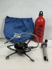 Primus MFS 3288 Multi-Fuel Foldable Camp Stove + MSR Fuel Bottle