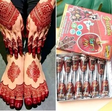 6PCS Natural Henna Cones Mehndi Temporary Tattoo Body Art Paste