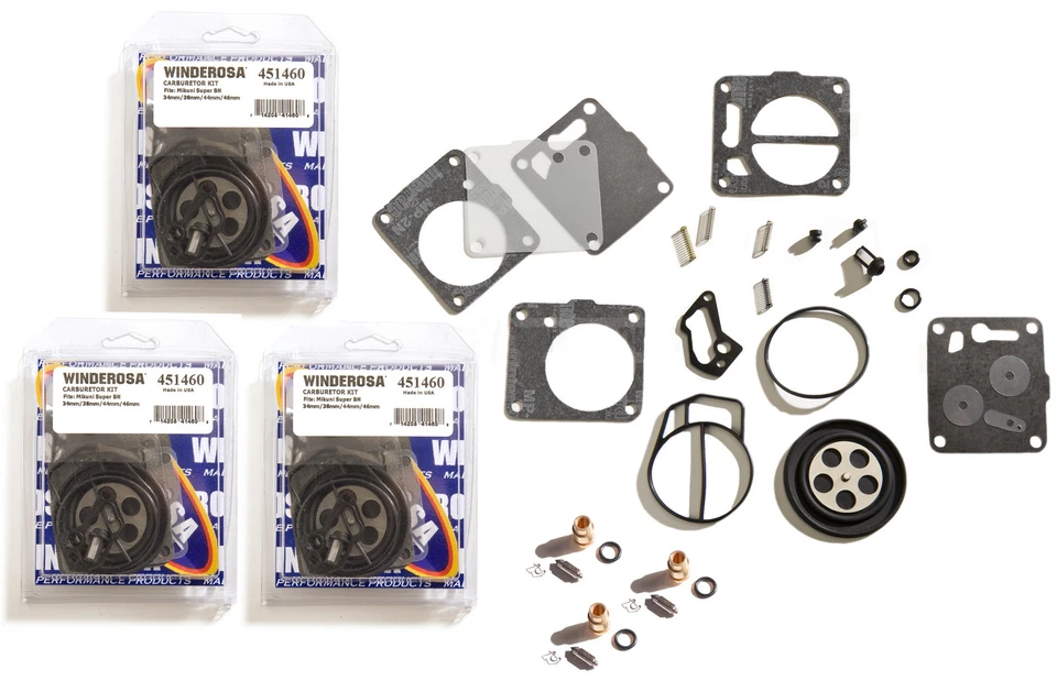 Kit de reconstrucción de carburador triple carburador con asientos de aguja Yamaha GP1200 1997-1999 Foto 2 de 2