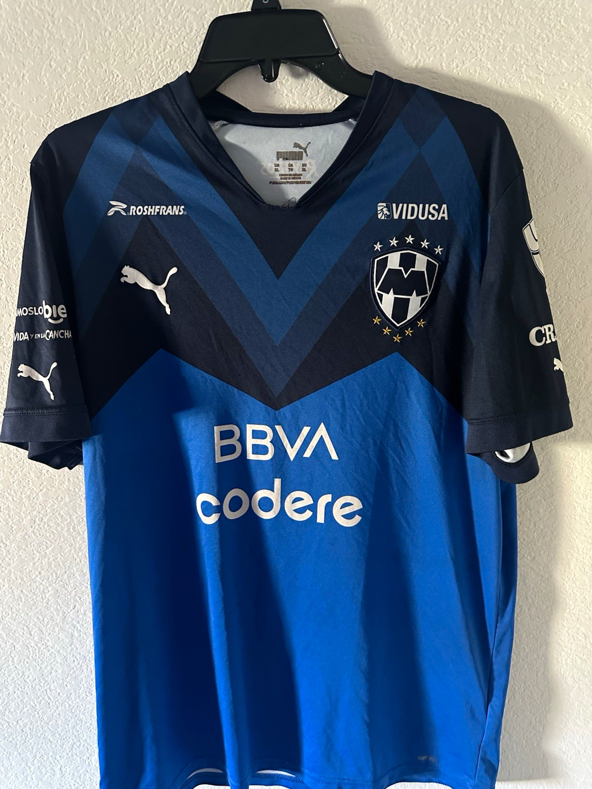 PUMA C.F Monterrey Rayados 2022/2023 Soccer Jersey Blue/Black Size XL