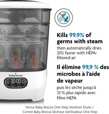 Baby Brezza One Step Advanced Electric Sterilizer and Dryer - White BRZ0069 