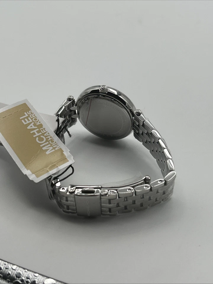 Reloj pulsera Michael Kors Mini Darci para mujer esfera blanca tono plateado (MK3364) Foto 4 de 4