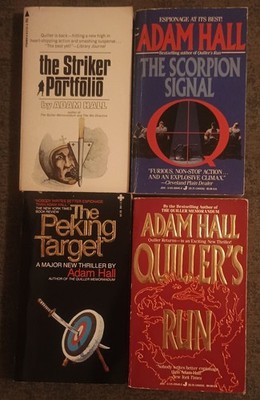 7 paperback books by Adam Hall : Quiller Queen Peking Portfolio Directive Run