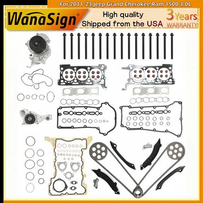 Timing Chain Kit Water Oil Pump Gasket For 11-23 Jeep Grand Cherokee Ram 3.0L