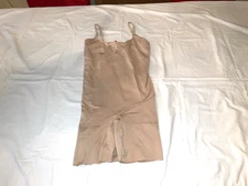 Spanx By Sara Blakely Mid-Thigh Shapewear Bodysuit Nude Size XL #SS1715