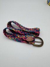 Vintage Multi-Colored Leather Braided Belt Size 33  