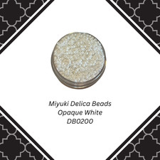 Miyuki 11/0 Delica Seed Beads DB0200 Opaque White 5 Grams