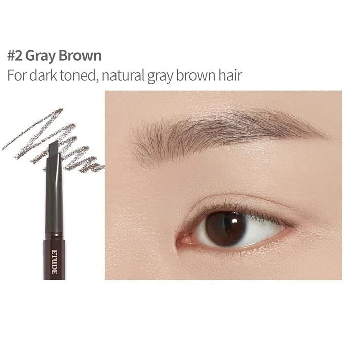 ETUDE Drawing Eyebrow Pencil, Arch Shape for Defined Brow|Brow Pencil with Spool - Image 2 of 4