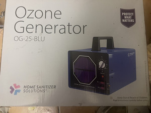 HOME SANITIZER SOLUTIONS OZONE GENTERATOR OG-25-BLUE NEW INDUSTRIAL ONLY