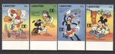 Lesotho 1992 DISNEY/Red Indian Life/Mickey 4v (s5541a)