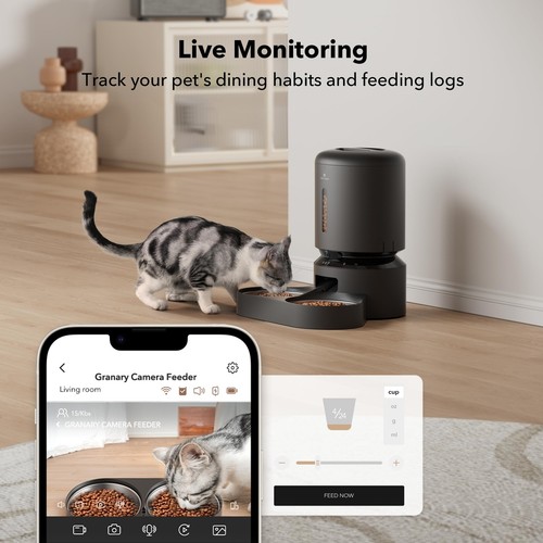 PETLIBRO Automatic Cat Feeder with Camera for Two Cats, 1080P HD Video with N... - Picture 5 of 9