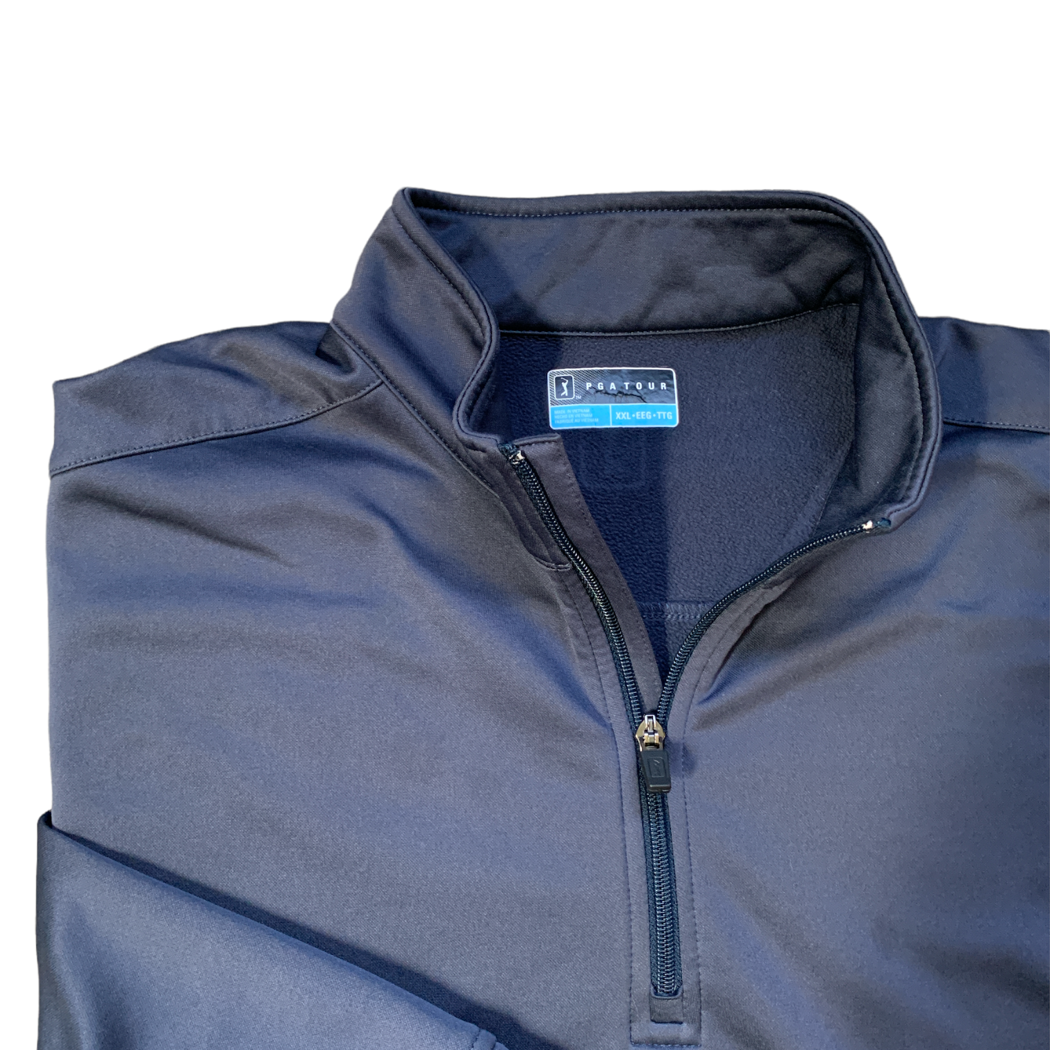 Zip Golf Pullover Navy Blue 