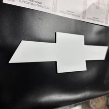 White PLASTIC BowTie Grill Overlay For 2022-2025 Silverado 1500 NOT VINYL