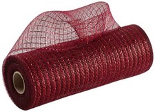 Metallic Burgundy Deco Mesh Decor - 10" x 10 Yards, Fall, Christmas, Wreath