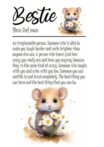 NUEVA Tarjeta Feliz Cumpleaños Bestia A5 Amistad Mejor Amigo con Amor - Imagen 1 de 5