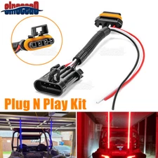 Polaris RZR Tail Light Power Harness for Whip Brake Light License Plate 15-24